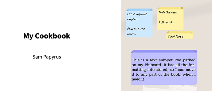 Pinboard notes