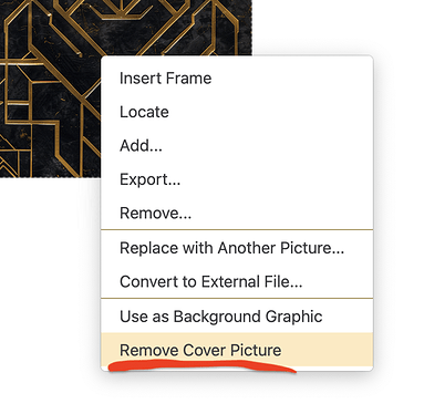 Remove Cover Picture