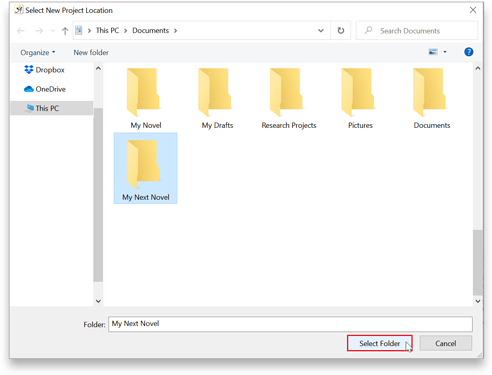 select folder